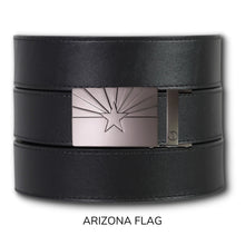 Load image into Gallery viewer, Black Top Grain Leather Ratchet Belt &amp; Buckle Set