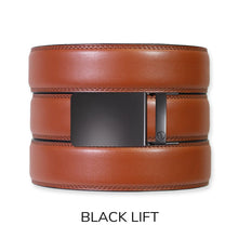 Load image into Gallery viewer, Chili Brown Leather Ratchet Belt &amp; Buckle Set