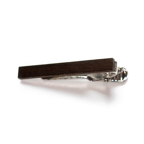 Dark Brown Wood Tie Bar - Tough Tie
