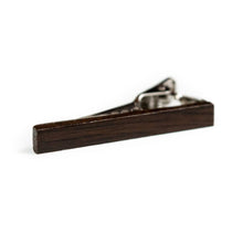 Load image into Gallery viewer, Dark Brown Wood Tie Bar - Tough Tie