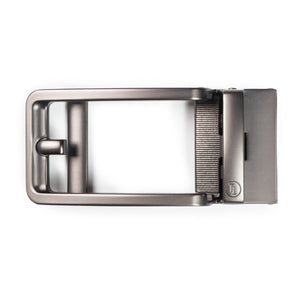 Traditional Style Gun Metal Buckle - Tough Tie