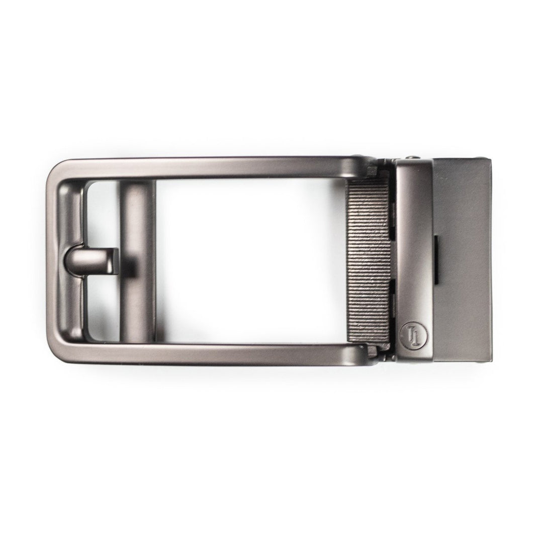 Traditional Style Gun Metal Buckle - Tough Tie