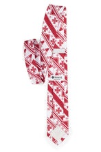 Load image into Gallery viewer, Rudolph’s Journey Red Ugly Christmas Sweater Tie - Missionary Tie